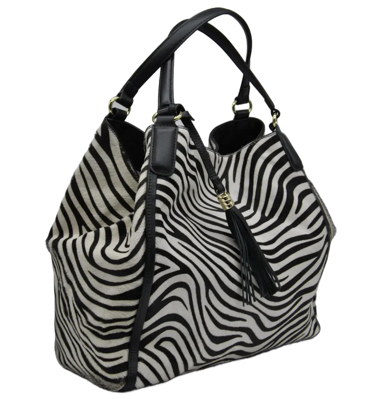 SAMARA - ZEBRA BIANCO/NERO INSERTI PELLE NERO Marie Louise Bag Saldi