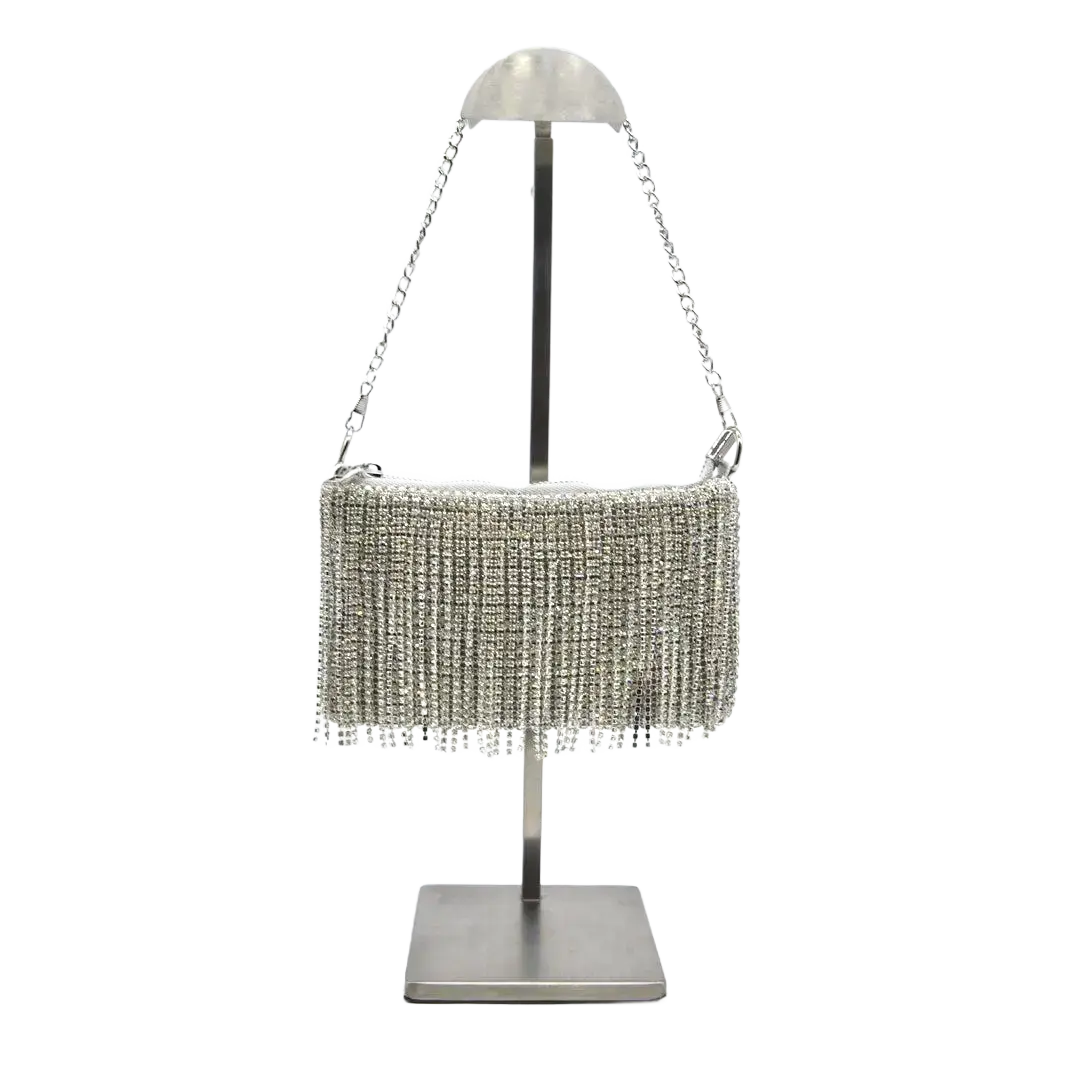 MICHELLE - STRASS ARGENTO - Marie Louise Bag