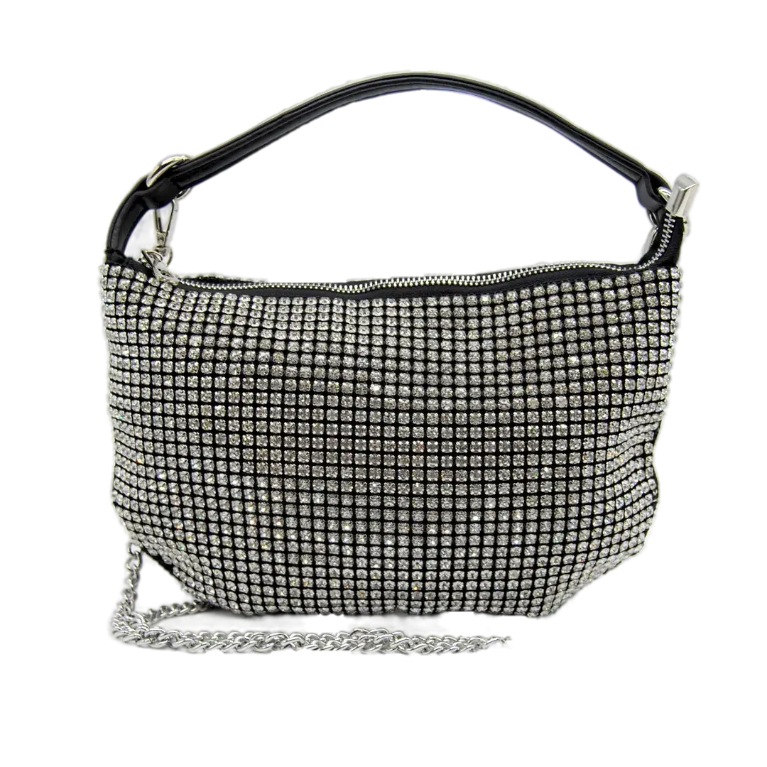 ERISSAL - NERO/STRASS ARGENTO - Marie Louise Bag
