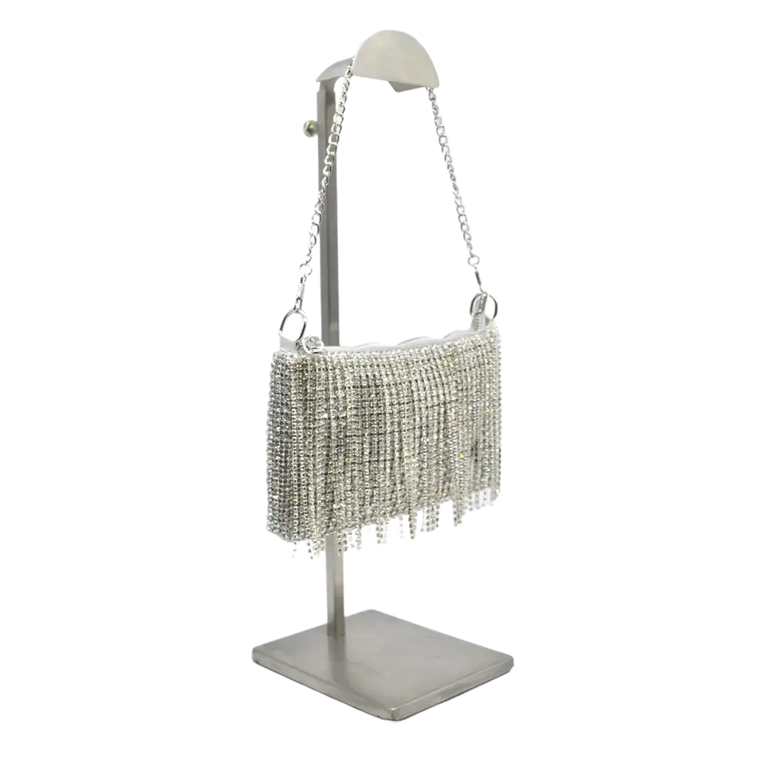 MICHELLE - STRASS ARGENTO - Marie Louise Bag