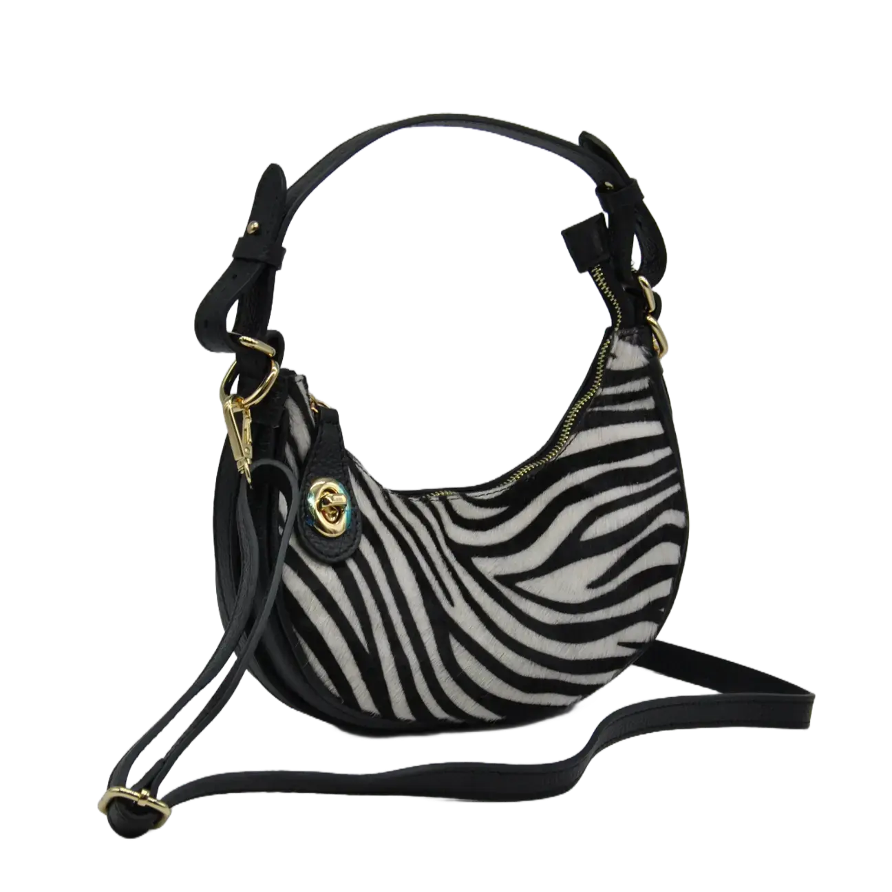 MIRTA - NERO/ZEBRA - Marie Louise Bag Saldi