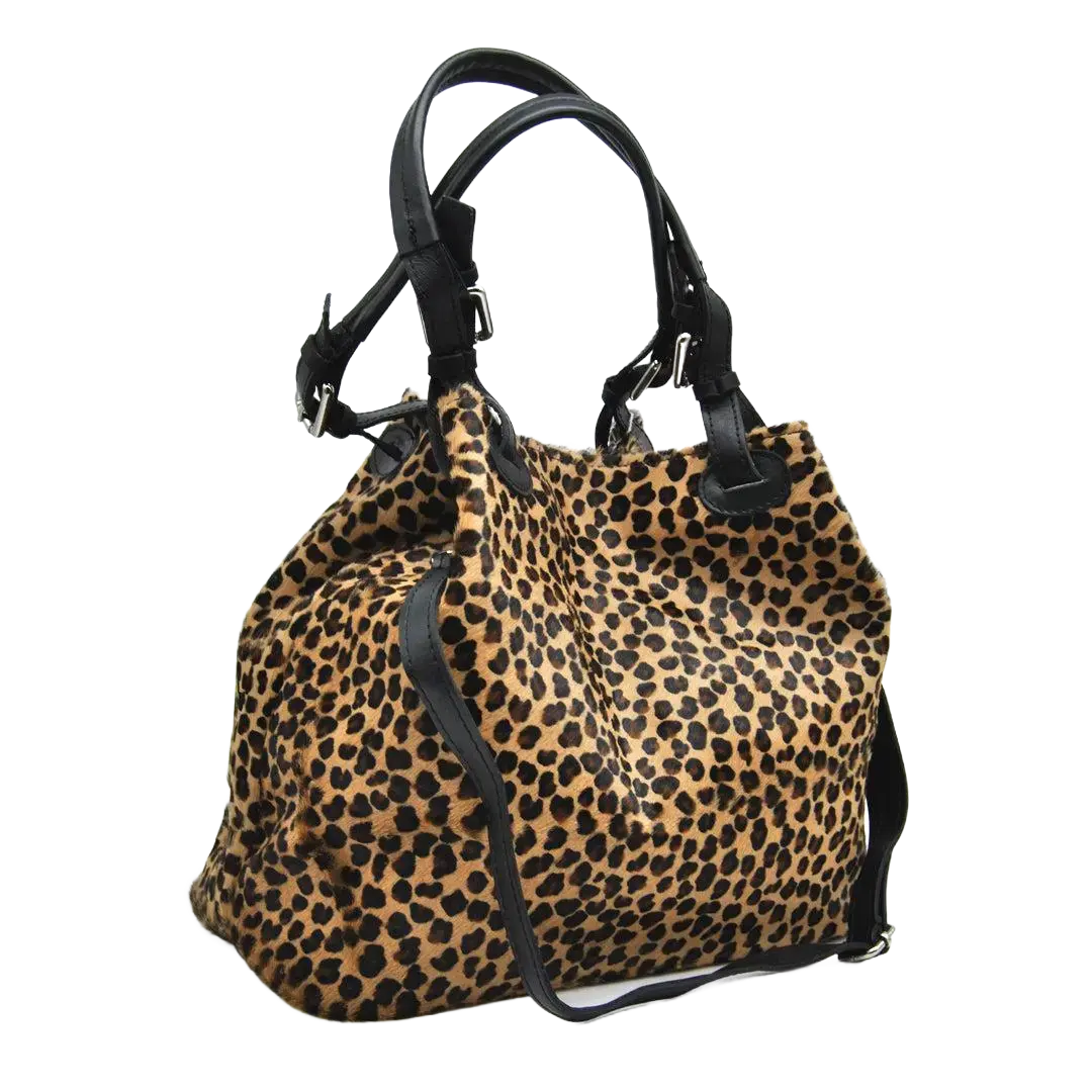 MARCELLA - ANIMALIER GHEPARDO MORO/BEIGE - Marie Louise Bag Saldi