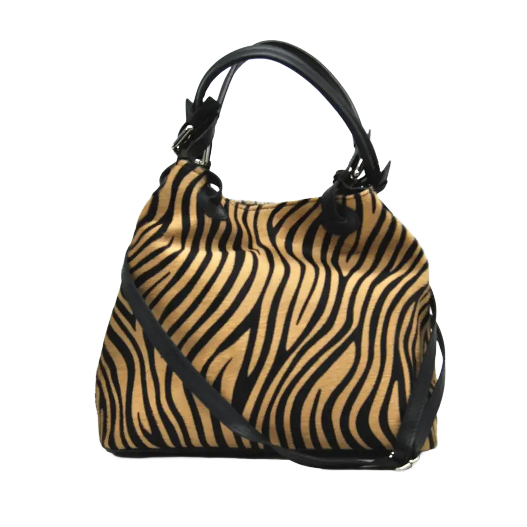 MARCELLA - ANIMALIER ZEBRA MORO/BEIGE - Marie Louise Bag Saldi