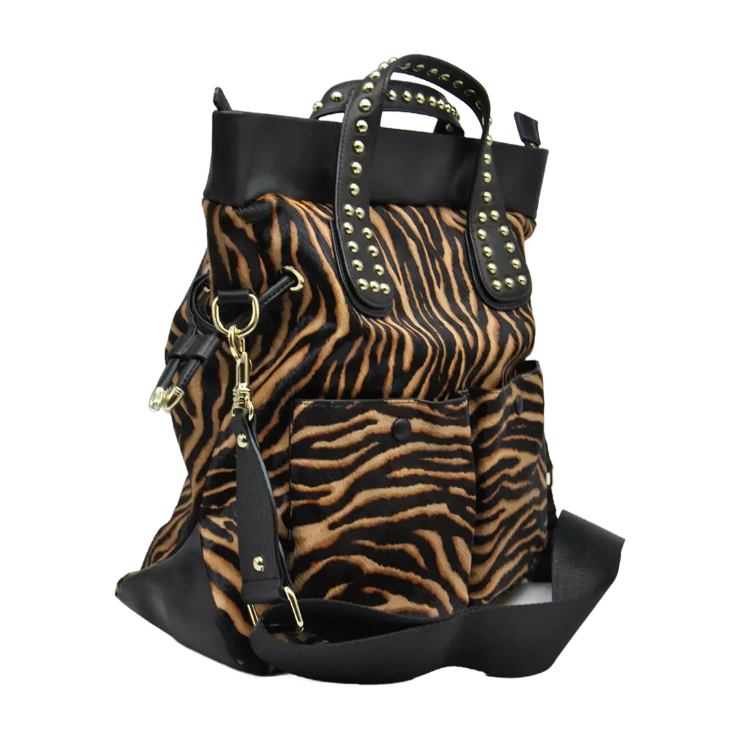 DOMENICA - NERO/ANIMALIER ZEBRA Saldi