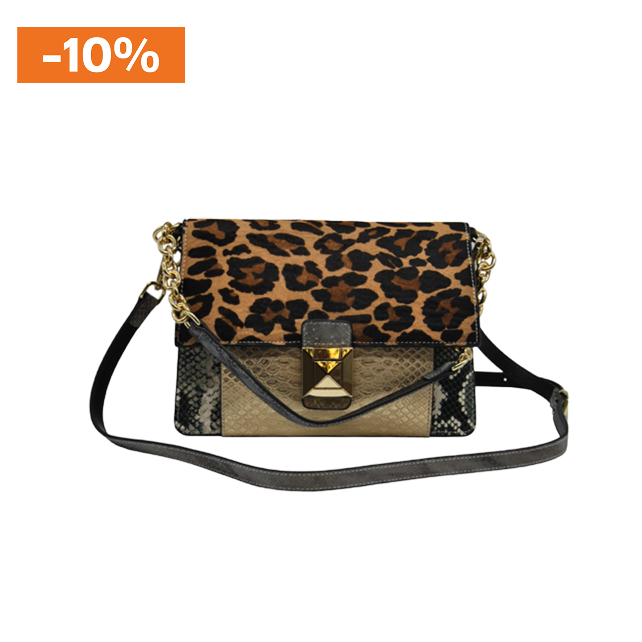 LADY - MIX COLORI/PATTA ANIMALIER LEOPARDO